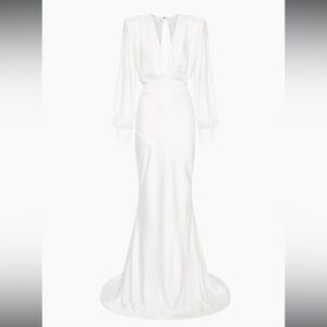 Zhivago White Long Sleeve Dress (Signature Betsy Bias-Cut Gown)